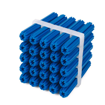 4C | WALL PLUG 8MM DRILL PACK OF 25- [BLUE]