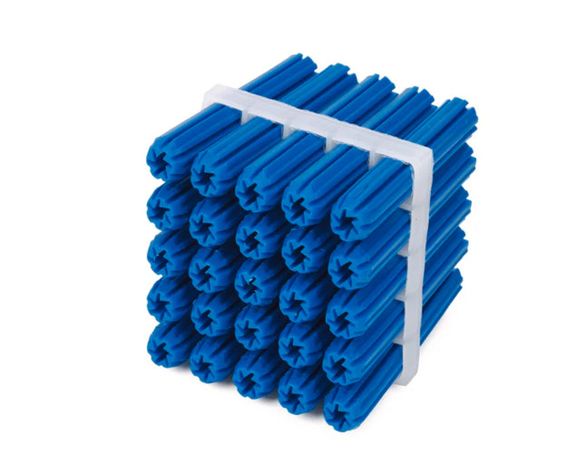 4C | WALL PLUG 8MM DRILL PACK OF 25- [BLUE]