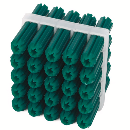 4C | WALL PLUG 7MM DRILL- PACK OF 25 [GREEN]