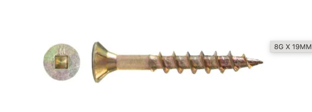 8X57 SQ DR SEH CHIPBOARD SCREW
