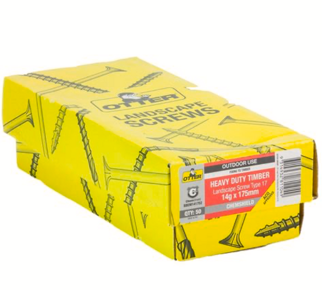 LANDSCAPE CHEMSHIELD SCREWS- 14GX175MM (BOX OF 50)