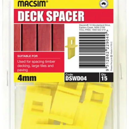 DECK SPACER 4MM YELLOW