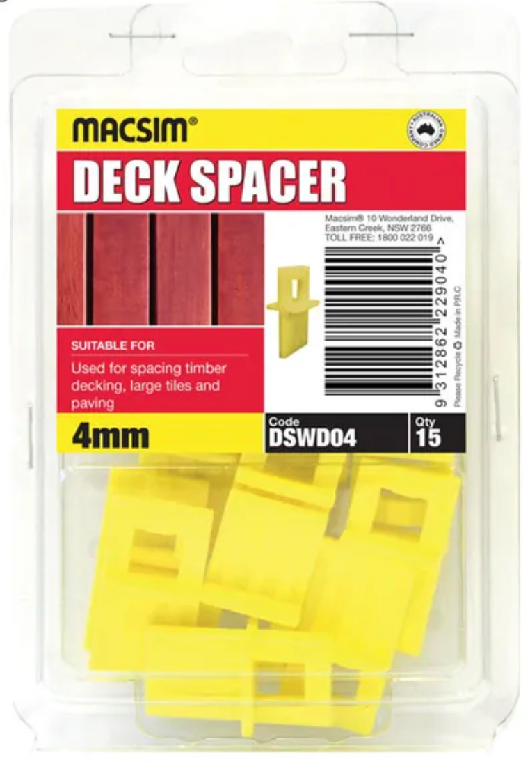 DECK SPACER 4MM YELLOW