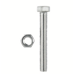 MACSIM HIGH TENSILE GRADE 8.8 HEX HEAD ZINC PLATED BOLT &NUT M12x65MM (BLISTER PACK OF 2)