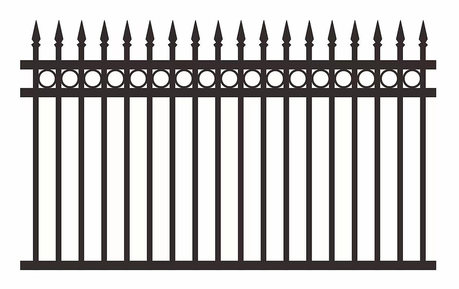 RING AND SPEAR FENCE PANEL- 600x2400mm