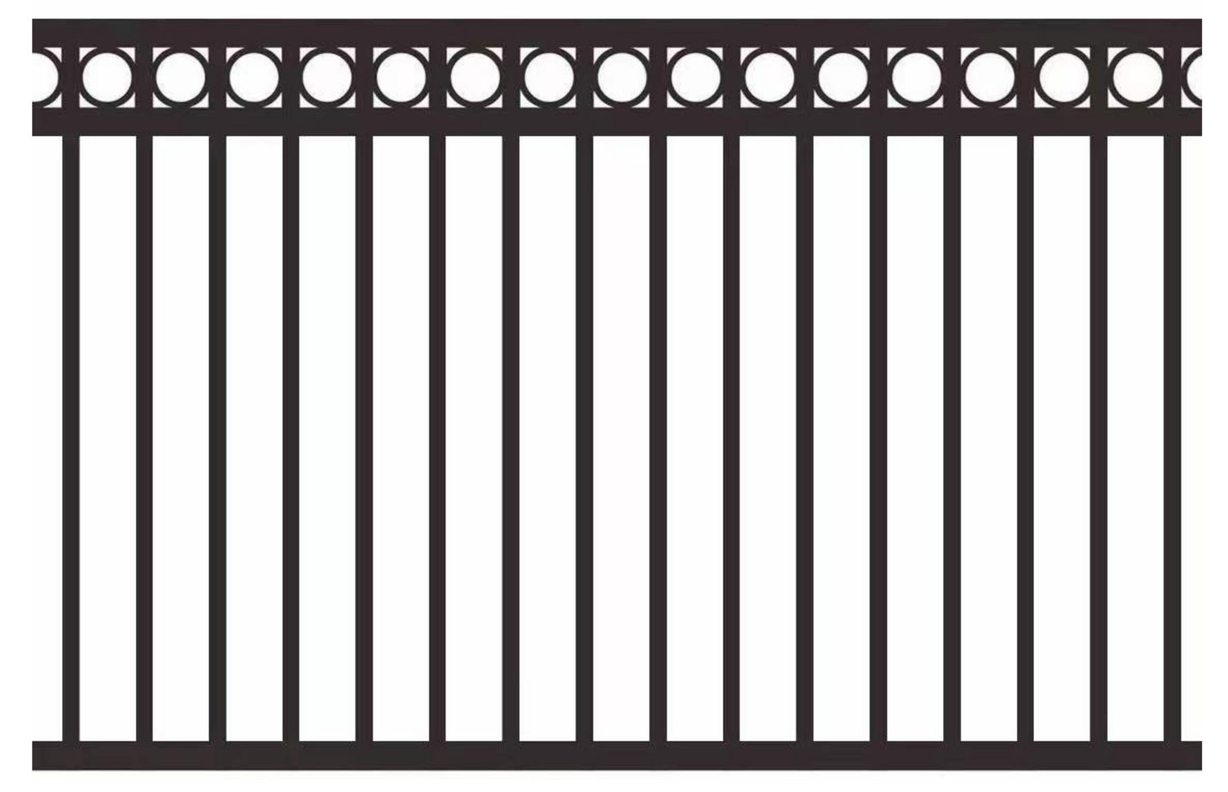 RING TOP FENCE PANEL- 1200x2400mm