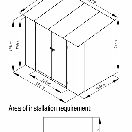 GARDEN SHED JOY B WARM GREY SMOOTH 2.2 X 1.49M