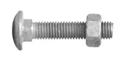 MACSIM CARRIAGE CUP HEAD BOLT AND NUT GALVANISED 10MM