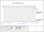 ROD TOP FENCE PANEL- 1500x2400mm [ROUND BAR]