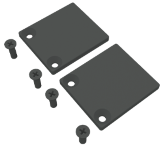 Aluminium End Plate 32x28x3mm (Pack Of 2)