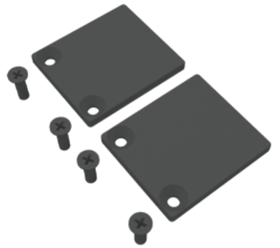 ALUMINIUM END PLATE 32x28x3MM (PACK OF 2)