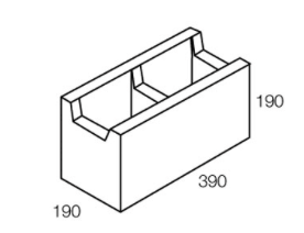 FULL LENGTH CHANNEL NOTCH BLOCK UNIVERSAL STANDARD {ASH GREY COLOUR}