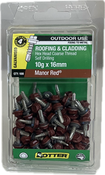 SELF DRILLING SCREWS- 10Gx16MM  (BLISTER PACK OF 100)