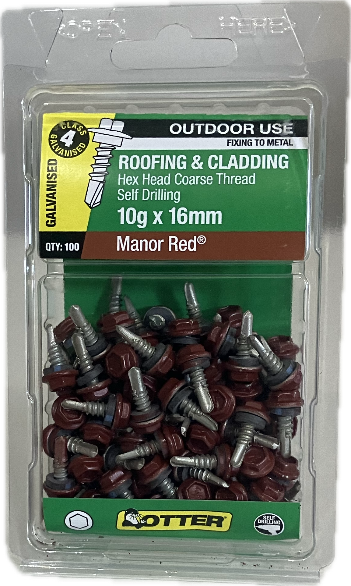 SELF DRILLING SCREWS- 10Gx16MM  (BLISTER PACK OF 100)
