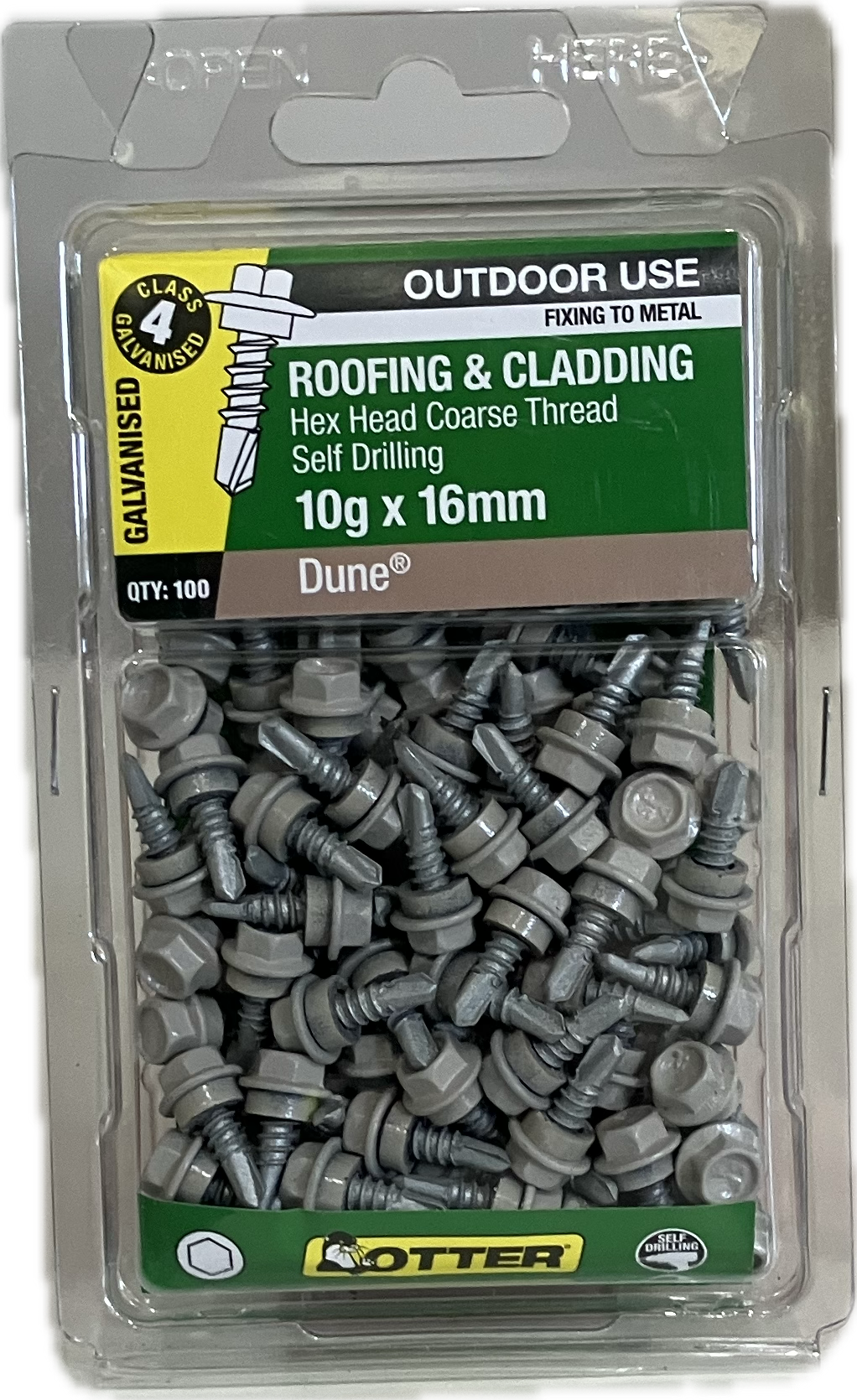 SELF DRILLING SCREWS- 10Gx16MM  (BLISTER PACK OF 100)
