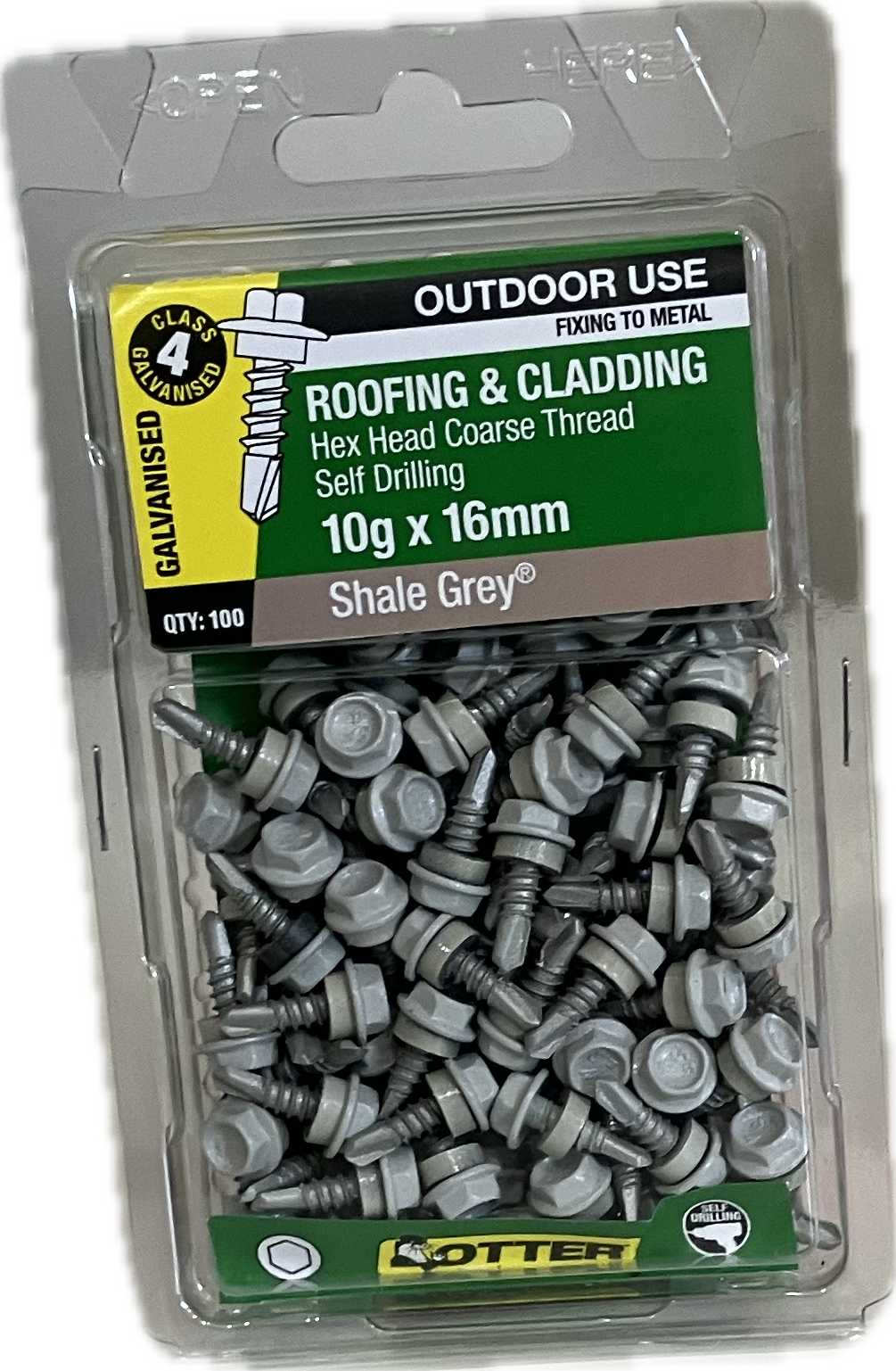 SELF DRILLING SCREWS- 10Gx16MM  (BLISTER PACK OF 100)