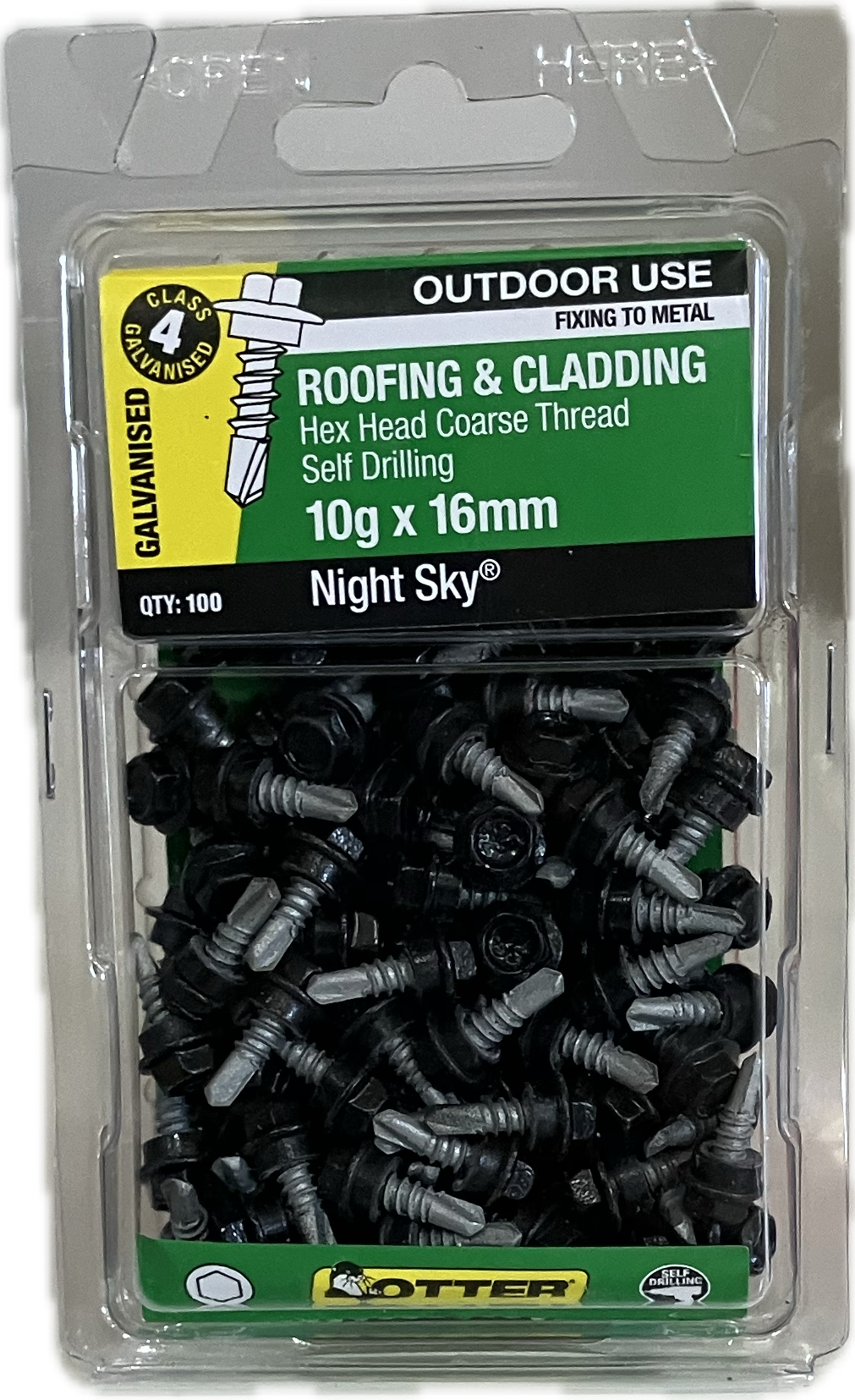 SELF DRILLING SCREWS- 10Gx16MM  (BLISTER PACK OF 100)