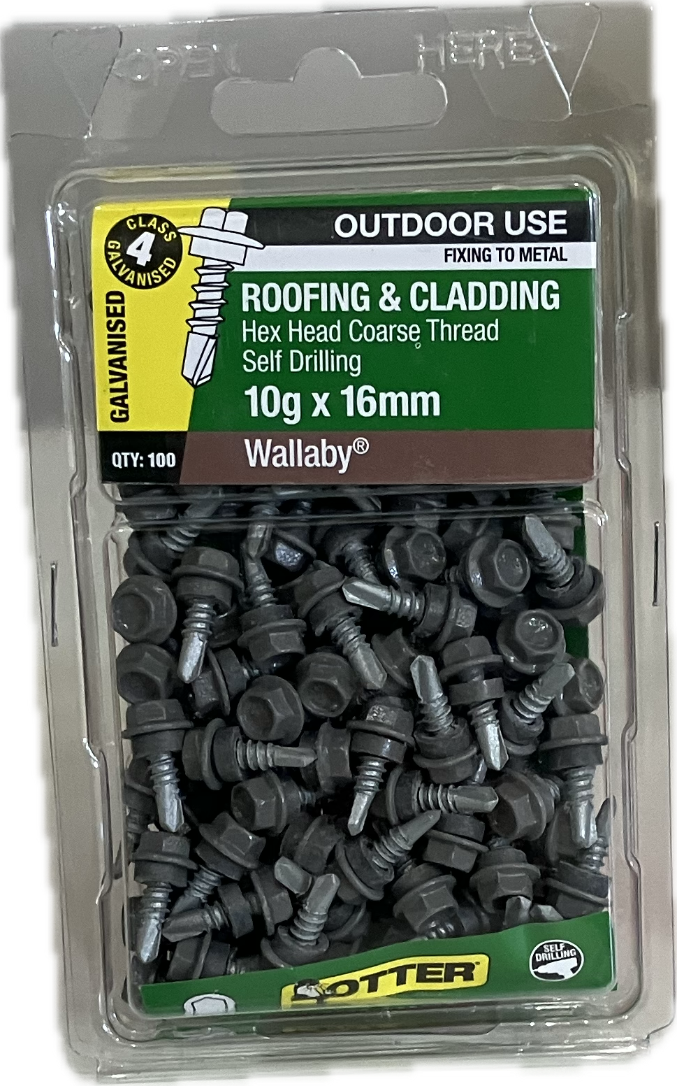 Buy OTTER ROOFING AND CLADDING HEX HEAD COARSE THREAD GALVANISED C4 ...