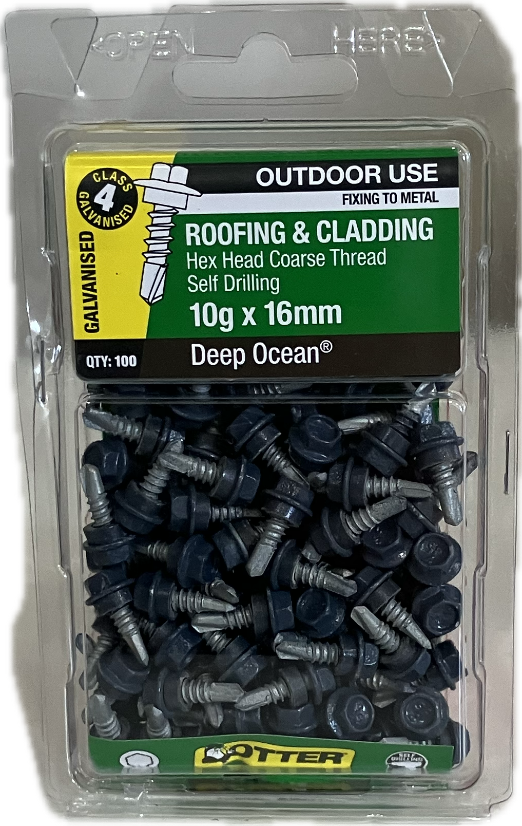 SELF DRILLING SCREWS- 10Gx16MM  (BLISTER PACK OF 100)