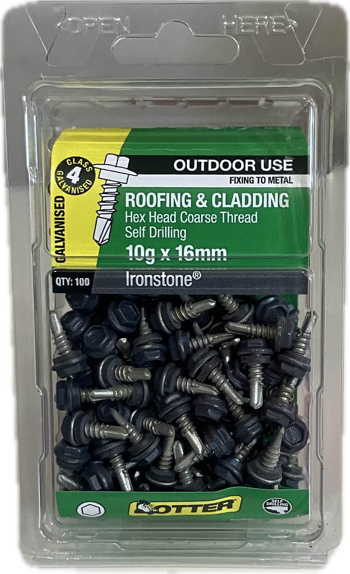 SELF DRILLING SCREWS- 10Gx16MM  (BLISTER PACK OF 100)