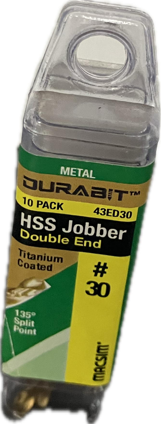 MACSIM DURABIT HSS JOBBER- DOUBLE END [BLISTER PACK OF 10]
