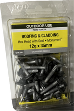 ROOFING & CLADDING SCREWS- 12Gx35MM (BLISTER PACK OF 50)