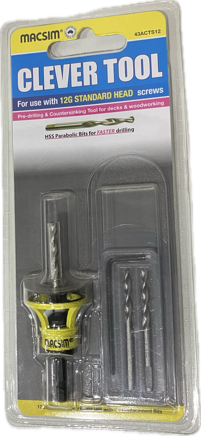 MACSIM 12G STANDARD HEAD CLEVER TOOL (BLISTER PACK OF 1 WITH 2 REPLACEMENT BITS)