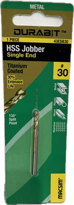 MACSIM DURABIT HSS JOBBER- SINGLE END [HANG PACK OF 1]
