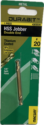 MACSIM DURABIT HSS JOBBER- DOUBLE END [HANG PACK OF 1]