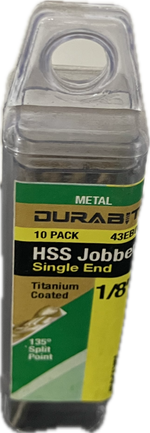 MACSIM DURABIT HSS JOBBER- SINGLE END [BLISTER PACK OF 10]