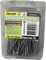 TREATED PINE GALVANISED 10G SCREW (BLISTER PACK OF 50)