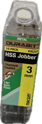 MACSIM DURABIT HSS JOBBER DRILL BIT (BLISTER PACK OF 10)