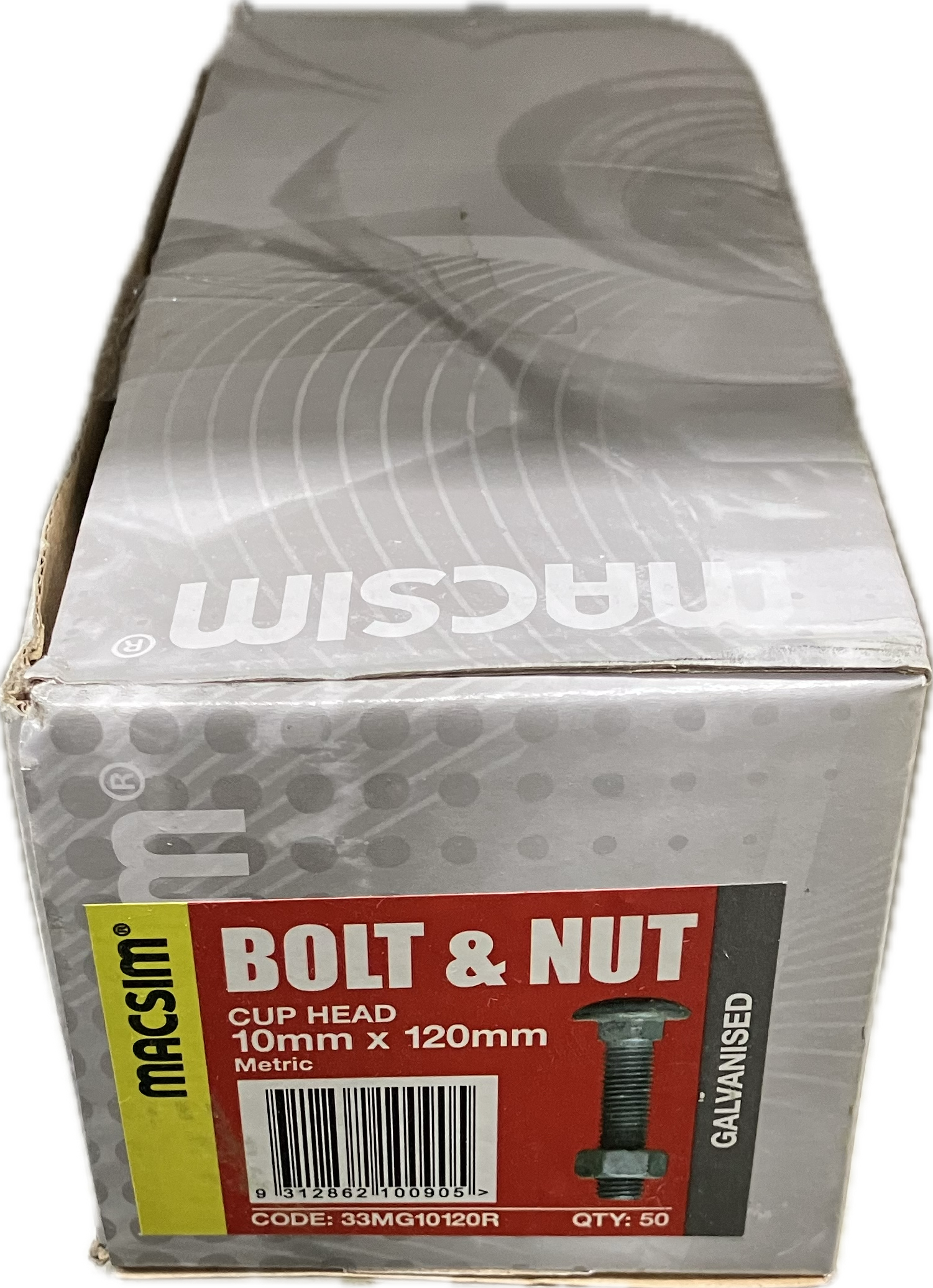 MACSIM GALVANISED CUP HEAD BOLT- 10MM