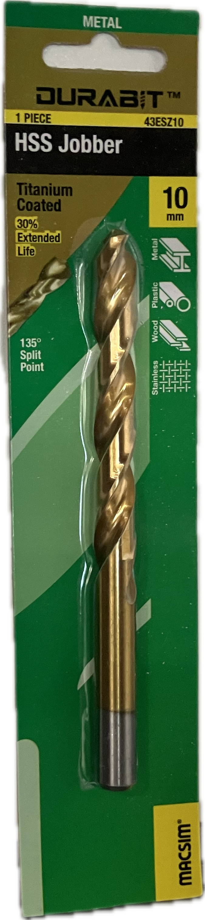 MACSIM DURABIT HSS JOBBER DRILL BIT [HANG PACK OF 1]