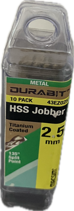 MACSIM DURABIT HSS JOBBER DRILL BIT (BLISTER PACK OF 10)