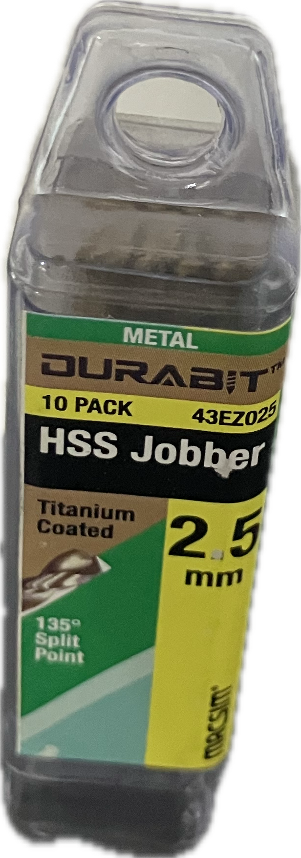 MACSIM DURABIT HSS JOBBER DRILL BIT (BLISTER PACK OF 10)
