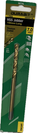 MACSIM DURABIT HSS JOBBER DRILL BIT- 150MM (HANG PACK OF 1)