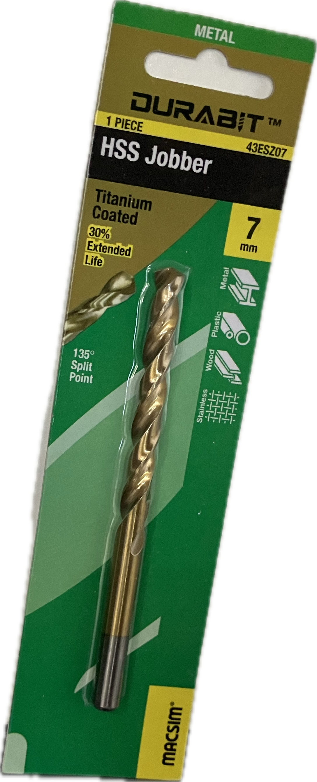 MACSIM DURABIT HSS JOBBER DRILL BIT [HANG PACK OF 1]