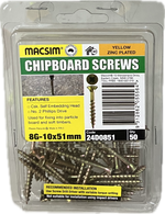 CHIPBOARD SCREWS- 8G (BLISTER PACK OF 100 AND 50)
