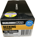 BUILDERS MATE DECKING SCREW 10G-10x50MM (BOX OF 1000)