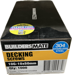 BUILDERS MATE DECKING SCREW 10G-10x50MM (BOX OF 1000)