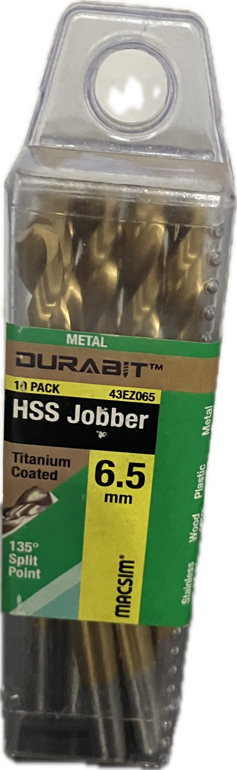 MACSIM DURABIT HSS JOBBER DRILL BIT (BLISTER PACK OF 10)