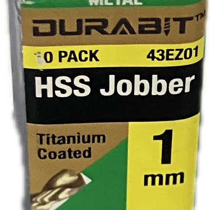 MACSIM DURABIT HSS JOBBER TITANIUM COATED DRILL BIT (BLISTER HANG PACK OF 10)