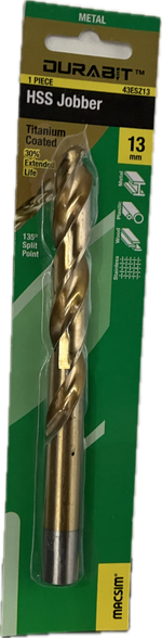 MACSIM DURABIT HSS JOBBER DRILL BIT [HANG PACK OF 1]