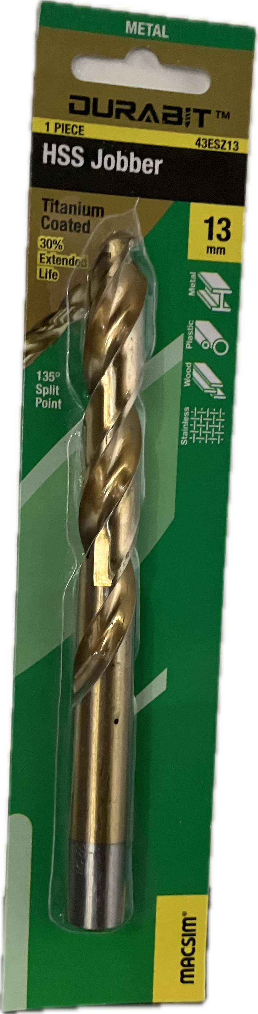 MACSIM DURABIT HSS JOBBER DRILL BIT [HANG PACK OF 1]