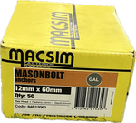 MACSIM GALVANISED MASONBOLT- 12MM