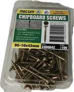 CHIPBOARD SCREWS- 8G (BLISTER PACK OF 100 AND 50)