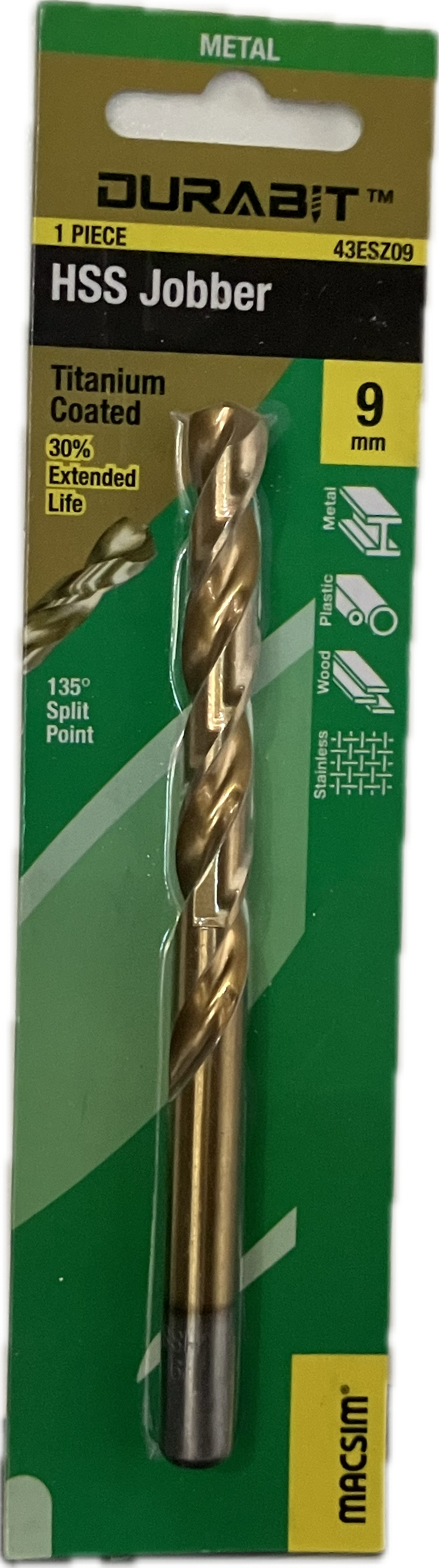 MACSIM DURABIT HSS JOBBER DRILL BIT [HANG PACK OF 1]