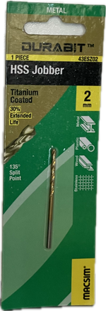 MACSIM DURABIT HSS JOBBER DRILL BIT [HANG PACK OF 1]