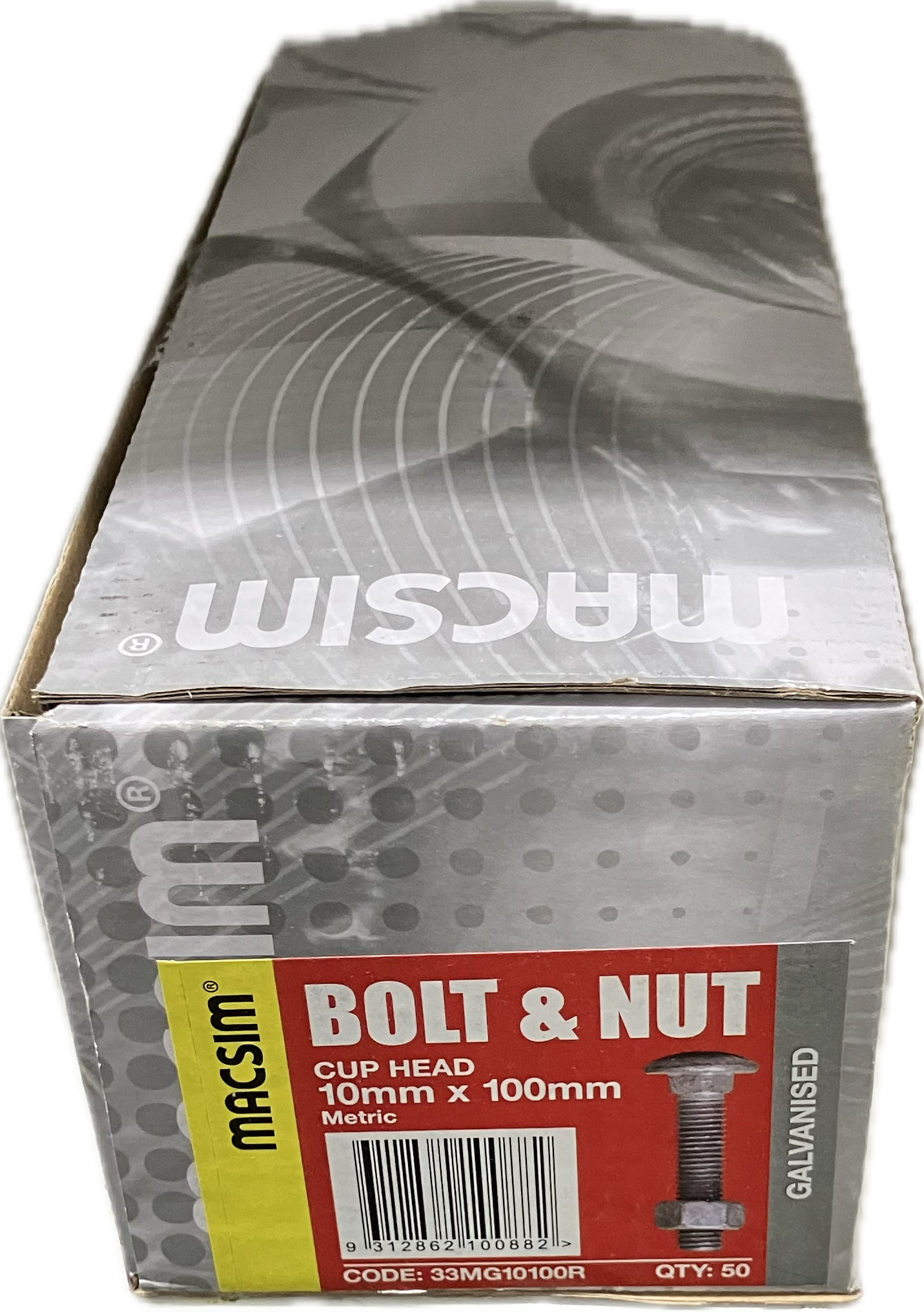 MACSIM GALVANISED CUP HEAD BOLT- 10MM